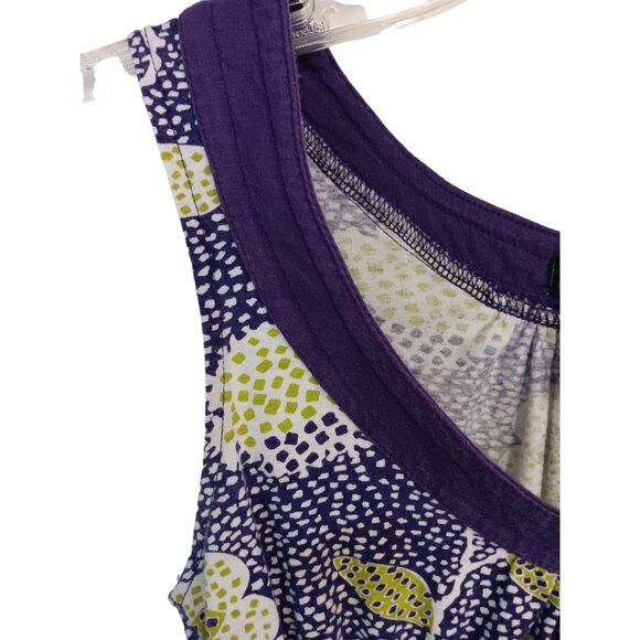 Ezekiel Women's -Baby Doll Tank Top- Purple Green White Small - Picture 4 of 16
